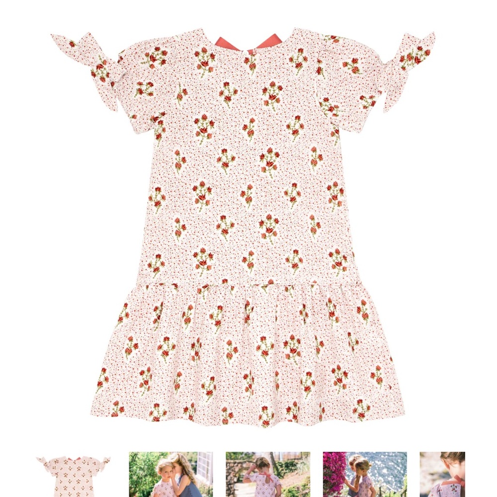 Minnow girls raspberry red drop-waist dress